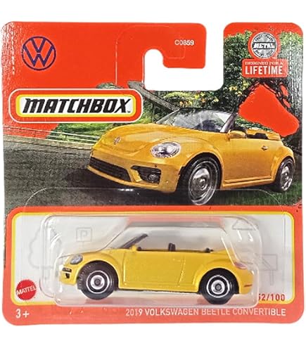 Matchbox Hero City Collection - Volkswagen Beetle Taxi Rosso #44, Auto In Miniatura Da Collezione