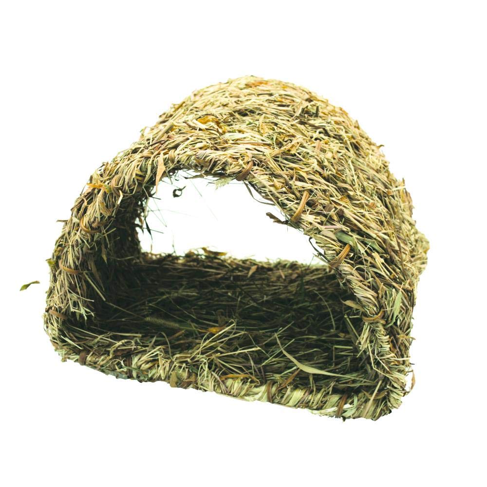 Nature First Grassy Tunnel for Small Animals Shelter Grass Den Natural Habitat Hideout Comfortable Nesting Retreat for Rabbits Guinea Pigs Hamsters