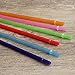 Dakoufish 12 Piece 9 Inch Reusable Plastic Thick Drinking Straws BPA Free Mason Jar Straws Plain Color (9inch,6color)