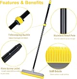 KeFanta Rubber Floor Brush with 150 cm Handle - Pet Hair, Carpet & Floor Cleaner view 3
