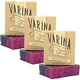 Varina Natural Constellation Bar Soap - Gentle Cleansing for Sensitive Skin, Sweet and Vanilla - 3 Pack