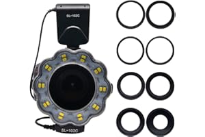 Venidice SL-102 Camera Manual Ring Light Flash, Macro LED Ring Flas with LCD Display(40.5mm, 52mm, 55mm, 58mm, 62mm, 67mm, 72mm, 77mm) for Canon Nikon SNY Fuji Panasonic DSLR Cameras