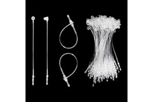 SHRJ 2000Pcs Plastic Fastener Hang Tag Snap Lock White for Retail Store Accessory Price Pins (3 Inch)