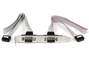 StarTech.com PLATE9M2P16 2-Port 16in DB9 Serial-Port Bracket to 10-Pin Header