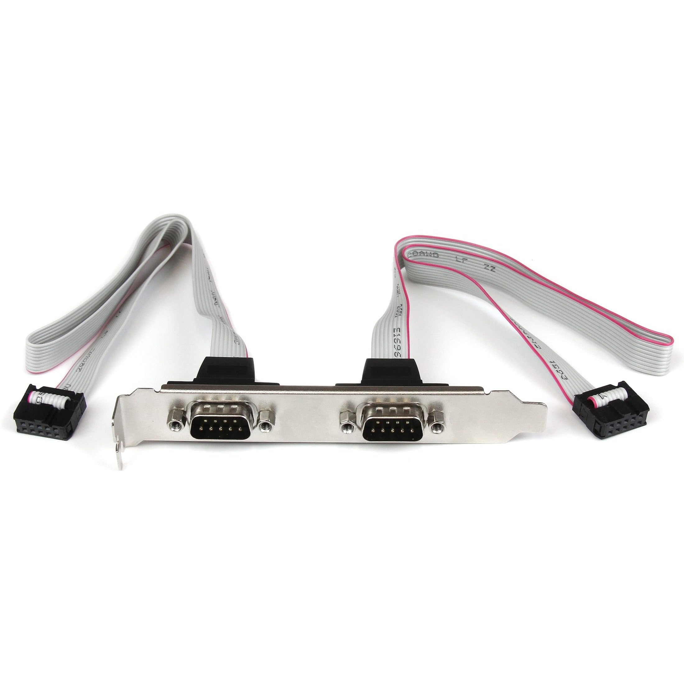 StarTech.com 2 Port 16in DB9 Serial Port BRacket to 10 Pin Header - DB9 bRacket - DB9 Header - Serial Port bRacket (PLATE9M2P16), Gray