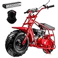 FRP Mini Dirt Bike GMB100, 99 CC Gas Powered Mini Bike 4 Stroke 3HP, Off Road for Kids and Adult, Trail Bike Up to 24 Mph, Weight Support Up to 185 LBS (RED)