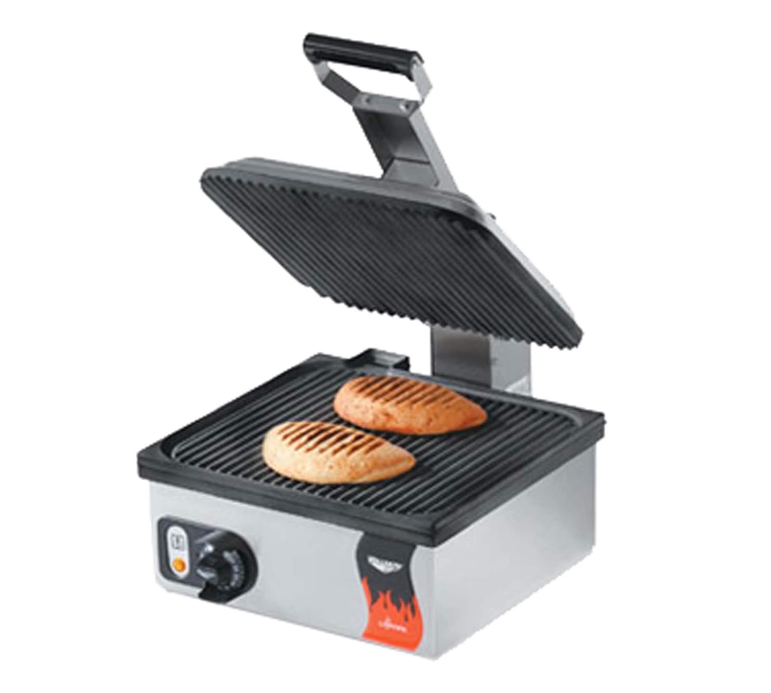 Vollrath (40790) 14" Grooved Plate Panini Sandwich Press - Cayenne Series