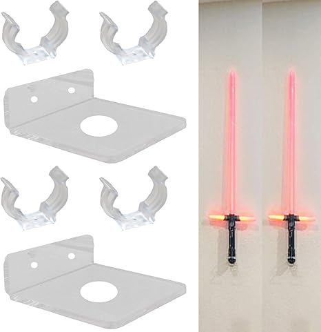 Amazon Co Jp Auxphome 2パック クリアアクリルディスプレイスタンド スターウォーズ ライトセイバー Fxマスターレプリカ Graflex Ledライトソード ダブルブレード デュアルセイバー ライトセーバーなし ホーム キッチン