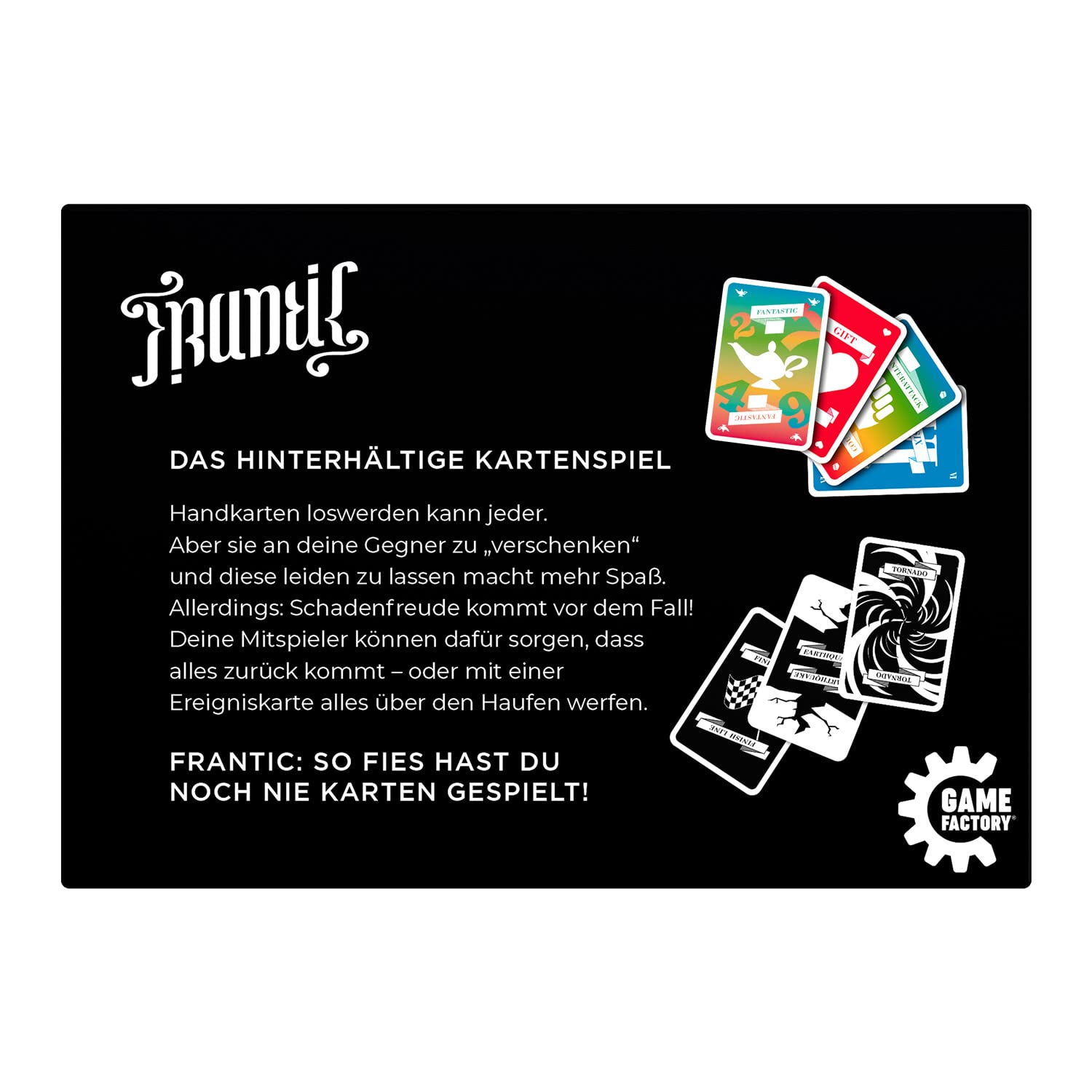 Game Factory 646224, Frantic, das hinterhältige Kartenspiel, deutsche Version 5
