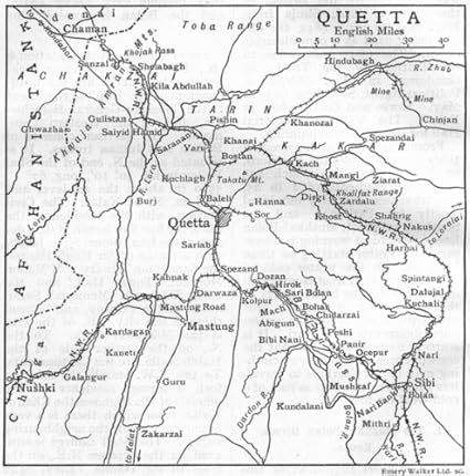 Amazoncom Pakistan Quetta Environs Sketch Map British