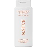 Native Body Wash Contains Naturally Derived Ingredients | For Women & Men, Sulfate, Paraben, & Dye Free Leaving Skin Soft and Hydrating | Sweet Peach & Nectar 18 oz