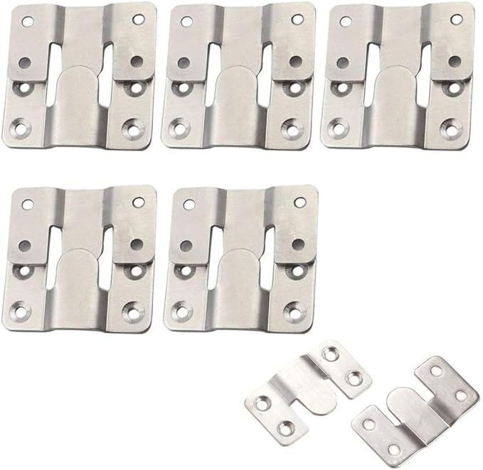 VintageBee 12PCS 54x30mm (21/8 x 13/16 inch) Interlocking Flush Mount Pictures Frame Brackets