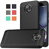 Moto X4 Case, Dretal [Shock Resistant] Flexible Soft TPU Brushed Anti-fingerprint Full-body Protective Case Cover For Motorola Moto X4 (2017) (Black)
