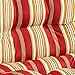 Greendale Home Fashions Outdoor Seat/Back Chair Cushion, Roma Stripe