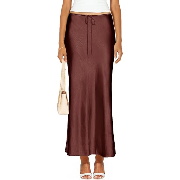 célon satin flared skirt Amazon.com: SEMATOMALA Women's Midi Satin Skirt Dressy