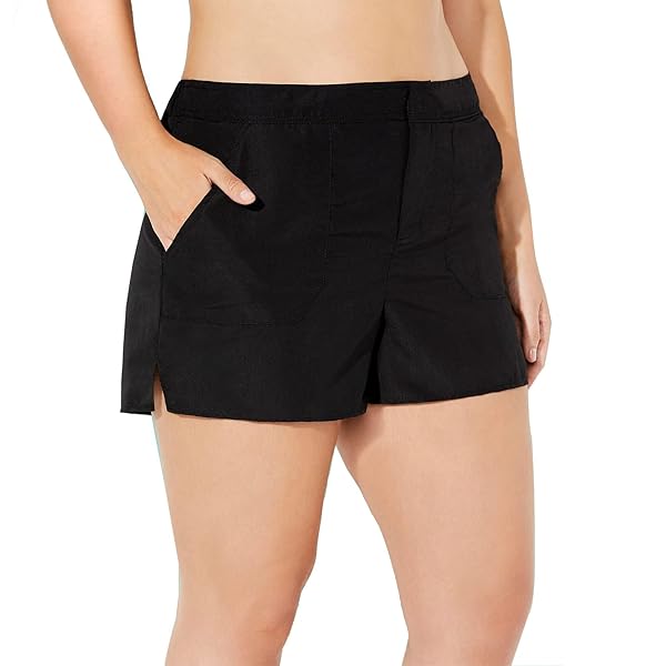 FULLFITALL PLUS SIZE SWIM SHORTS BOTTOMS FOR WOMEN, TANKINI SKIRT, BOARD TRUNKS, BATHING SWIMWEAR TUMMY CONTROL HIGH WAISTED