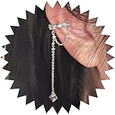 Allereyae Boho Cz Ear Cuff Earrings Cz Cartilage Cuff Earrings Silver Crystal Crawler Wrap Earring Long Rhinestone Chain Earring No Piercing Jewelry for Women