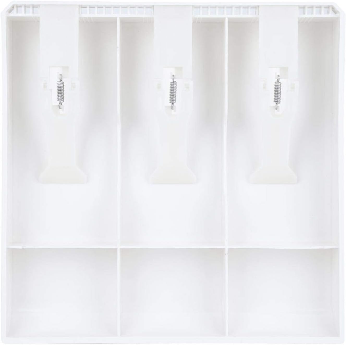Quality Plastic Cash Drawer Register Insert Tray Replacement 3 Bills 3 Coins Money Storage Box (White) : Electronics