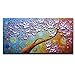 Asdam Art Paintings- 24x48 inch Flower Canvas Painting Hand Painted 3D Abstract Canvas Large Wall Art for living room Purple