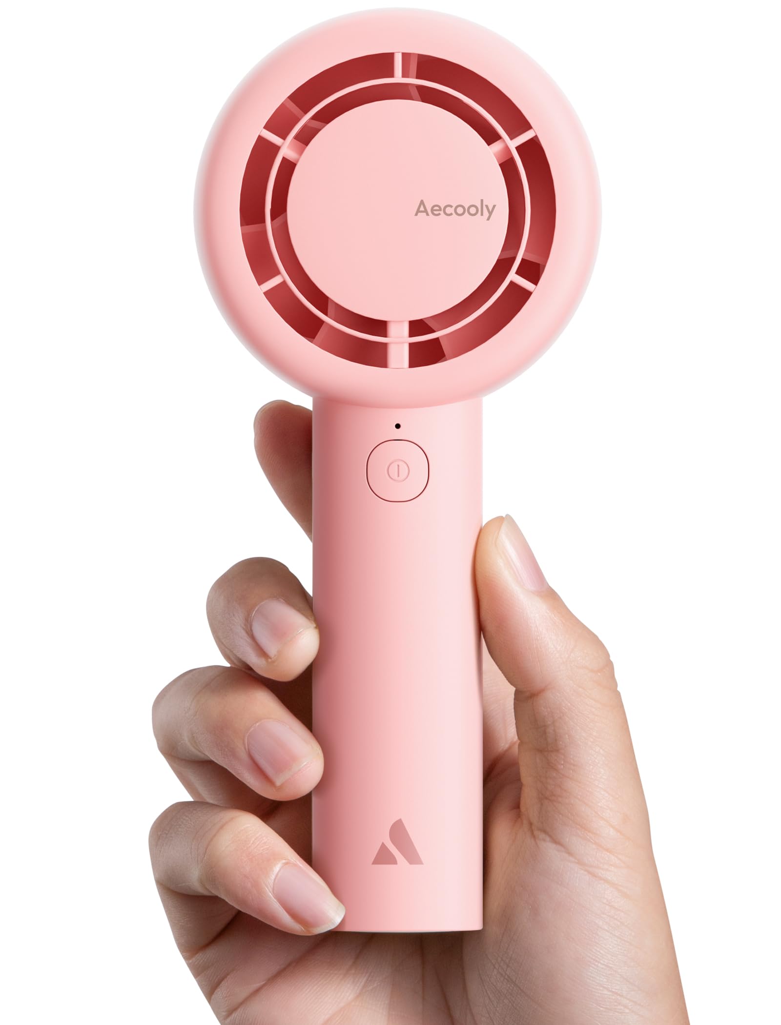 Photo 1 of Aecooly Portable Handheld Turbo Fan [24H Max Cooling Time], 5 Speeds USB Rechargeable Mini Personal Battery Operated Small Pocket Cooling Fan GIfts for Women, Travel, Home, Office, Beach, Lash -Pink