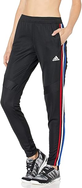 adidas Womens Essentials 3-Stripes Pants (Lack/Power Red/White/Dark Blue, Large): Amazon.de 