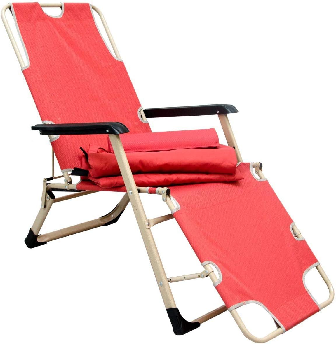 AMANKA Chaise Longue Pliante Transat 178cm Pliant et inclinable appuie