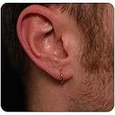 Hypoallergenic Titanium Hoop Earrings for Women&Men-8mm 10mm 12mm Small Silver Gold Huggie Hoops,Cartilage&Helix Sleeper Earrings for Sensitive Skin