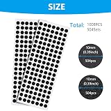 OFFCUP Self Adhesive Dots 504 Pairs Nylon Hook Loop Double Sided Pads Black view 2