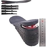 Kalevel Unisex Height Increase Insoles 11cm 4.4 Inches Adjustable Insoles Breathable Insole Insoles Increased Insoles Shoe Lifts Increased Shoe Pad Elevator Insoles for Men Women (Black)