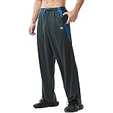 ZEROWELL Men’s Athletic Pants with Zipper Pockets Open Bottom Lightweight Sweatpants, for Workout, Running, Gym, Training