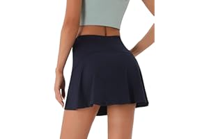 Persit Womens High Waisted Athletic Tennis Skirt Sports Golf Running Skorts with Ball Pockets