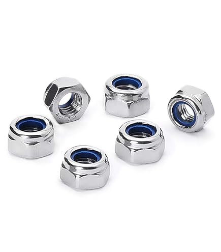uxcell M12x1.25mm 304 Stainless Steel Self-Locking Hex Lock Stop