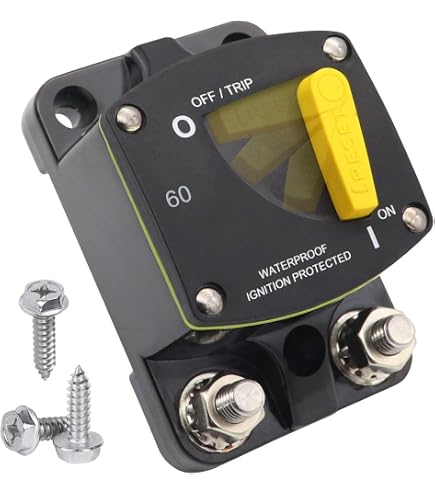 Bussmann CB187F-50 Marine Rated Circuit Breaker - 50 Amp, Weatherproof Flush Mount