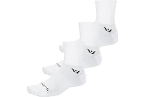 Swiftwick- ASPIRE (3 Pairs) Quarter Crew Cycling & Trail Running Socks, Compression Fit