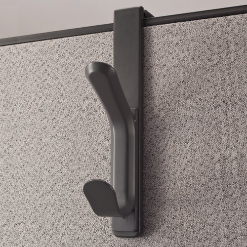 Officemate Double Coat Hooks for Cubicle Panels, Adjustable 1.25 3.5