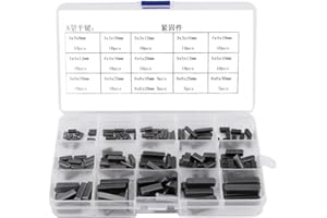Key Stock, Keyway Kit, Belt Shaft Key Flywheel Key with Box, Keyway Assortment Set, Keyway Assortment with Stainless Steel 14