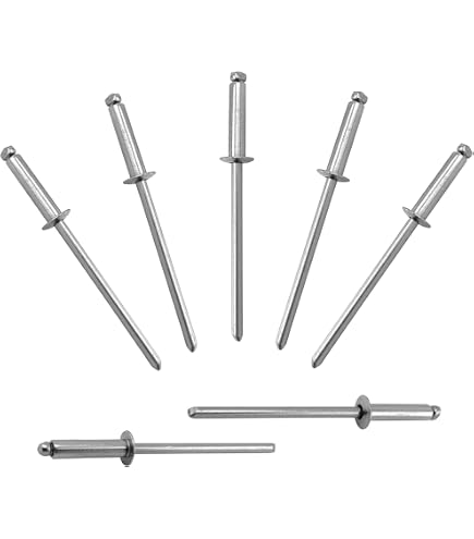 Uxcell 120-Pack 1/8 X 1/2 Inch 304 Stainless Steel Dome-Head Blind Rivets – Open-End Rivets For Sheet Metal, Auto, Furniture & Duct Work