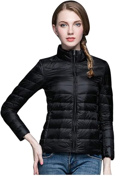 short down jacket women's
