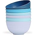 Gencywe Unbreakable Cereal Bowls Set of 6, 24 OZ Made from Wheat Straw, Microwave & Dishwasher Safe, BPA-Free, for Dessert, Cereal, Serving, Soup, Oatmeal, Pasta, Salad, Lightweight Soup