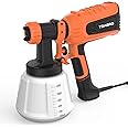 TDAGRO Paint Sprayer 1200ML Container/4 Nozzles/3 Patterns, HVLP Electric Spray Paint Gun, Easy to Clean, Paint Sprayers for Home Interior and Exterior/Fence/Cabinets/Furniture/Walls/Ceiling