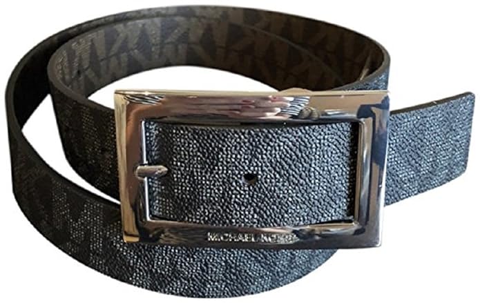 Michael Kors Gürtel Gr.M 100cm lang, 3cm breit schwarz oder braun Wendegürtel *Reversible* große rechteckige silberne Schnall