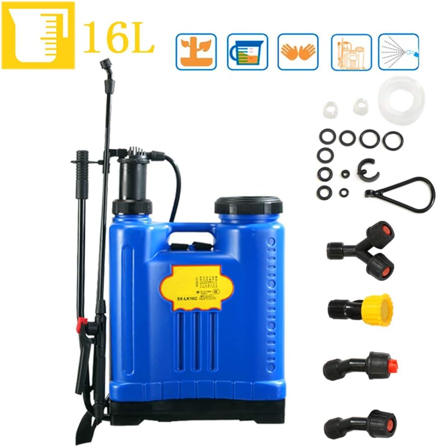 ZK Backpack Sprayer Professional Knapsack Sprayer with Heavy Duty Pump for Garden Lawn Agriculture Spray(16L)