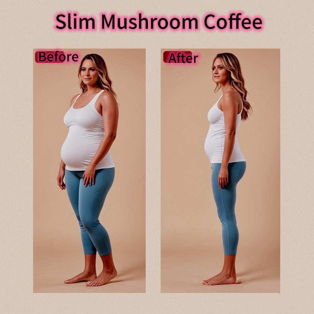 B BEWORTHS Mushroom Coffee, Slim Mushrooms Coffee Powder with Ashwagandha, Lion's Mane, Reishi, Prebiotics, L-theanine, Chaga, Turkey Tail, Mixed Arabica Instant Coffee for Focus, Immune & Digestive