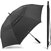 ZOMAKE Extra Large Golf Umbrella Windproof 80 Inch - Double Canopy Vented Golf Umbrellas for Rain Manual Opening Golf Push Cart Umbrella Oversize Stick Umbrellas for Men Women