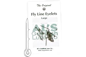 AL'S GOLDFISH LURE CO. 15 PCS Fly Line Eyelet, Leader Knot Eliminator. Reusable Eyelet by AL's Goldfish Lure Company