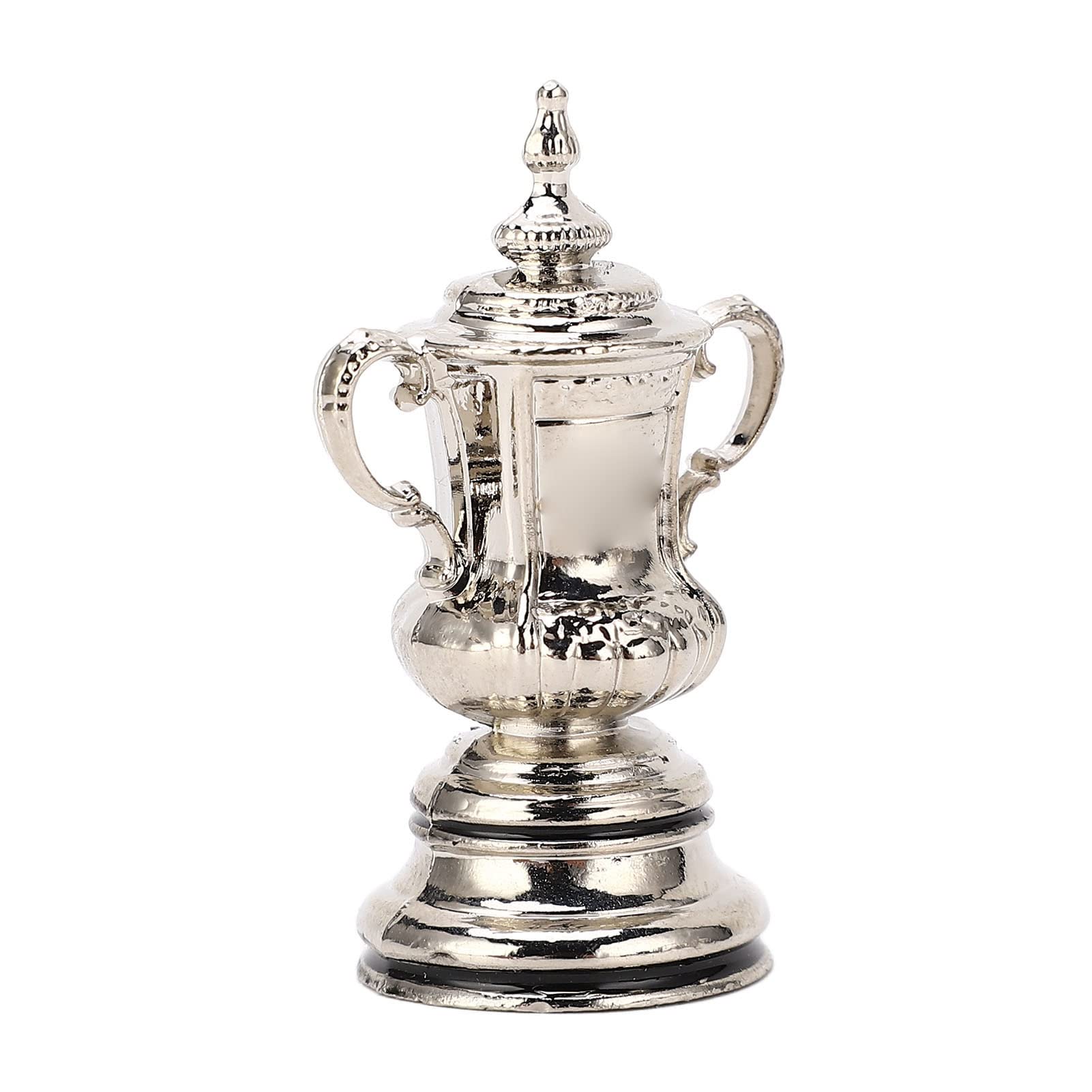 RiToEasysports 1.8in Football Trophy Cup Model, Mini Soccer Game Model High Simulation Metal League Ornaments Decor
