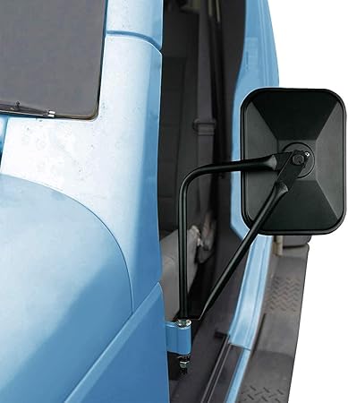 Amazon 車外装ミラー 2個セット 長方形 アドベンチャードアヒンジミラー 調節可能なアームサイドミラー付き ジープラングラー用 サイド ミラー 車 バイク