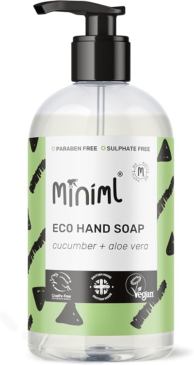 Miniml Hand Soap Wash Liquid 500ml Cucumber Aloe Vegan Cruelty Free