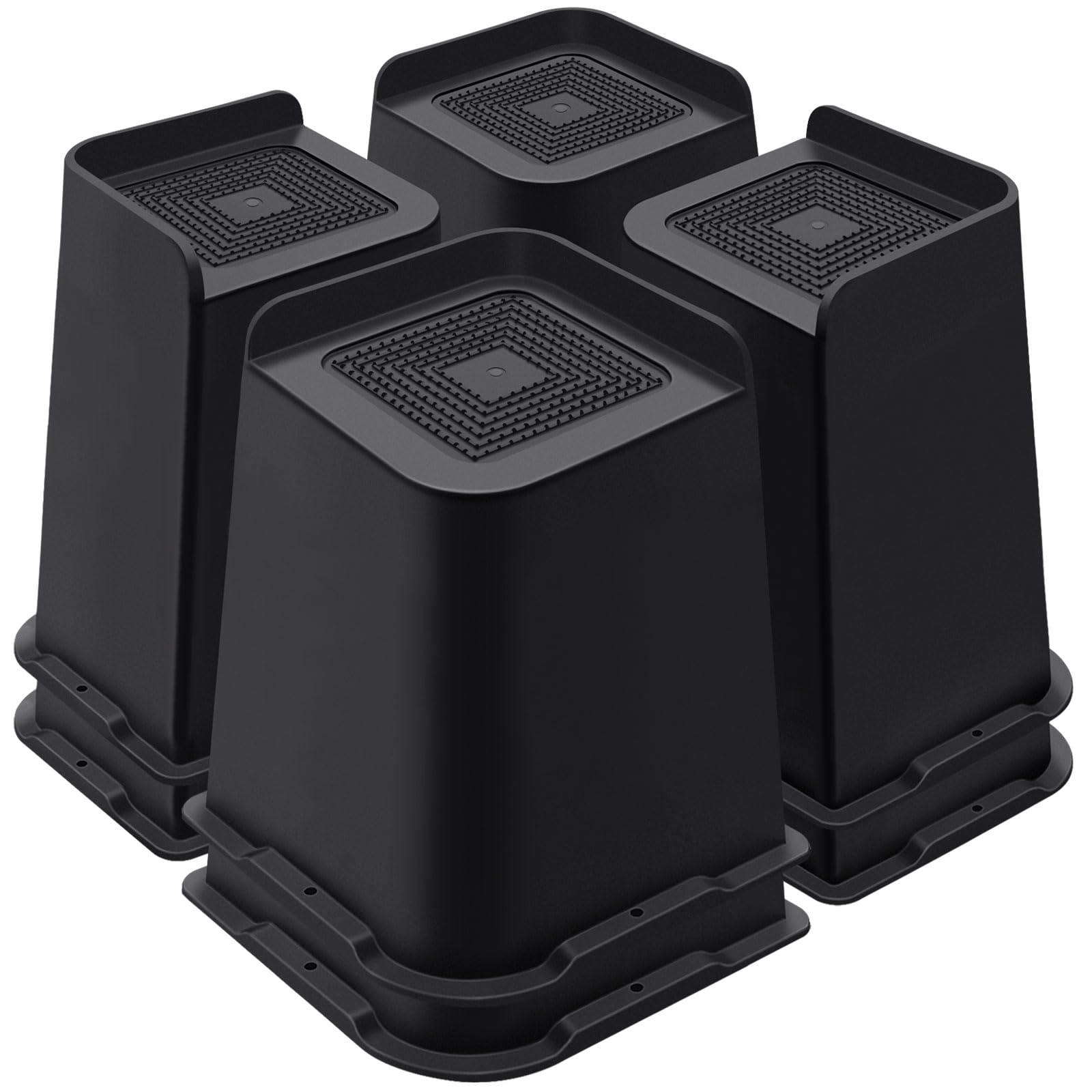 Photo 1 of ANNKUT Bed Risers 8 Inch Heavy Duty, Furniture Risers for Bed Desk Table Sofa Couch ?Oversized Bed Lifts Risers, Support up to 5000 Lbs(8 Pack Black)