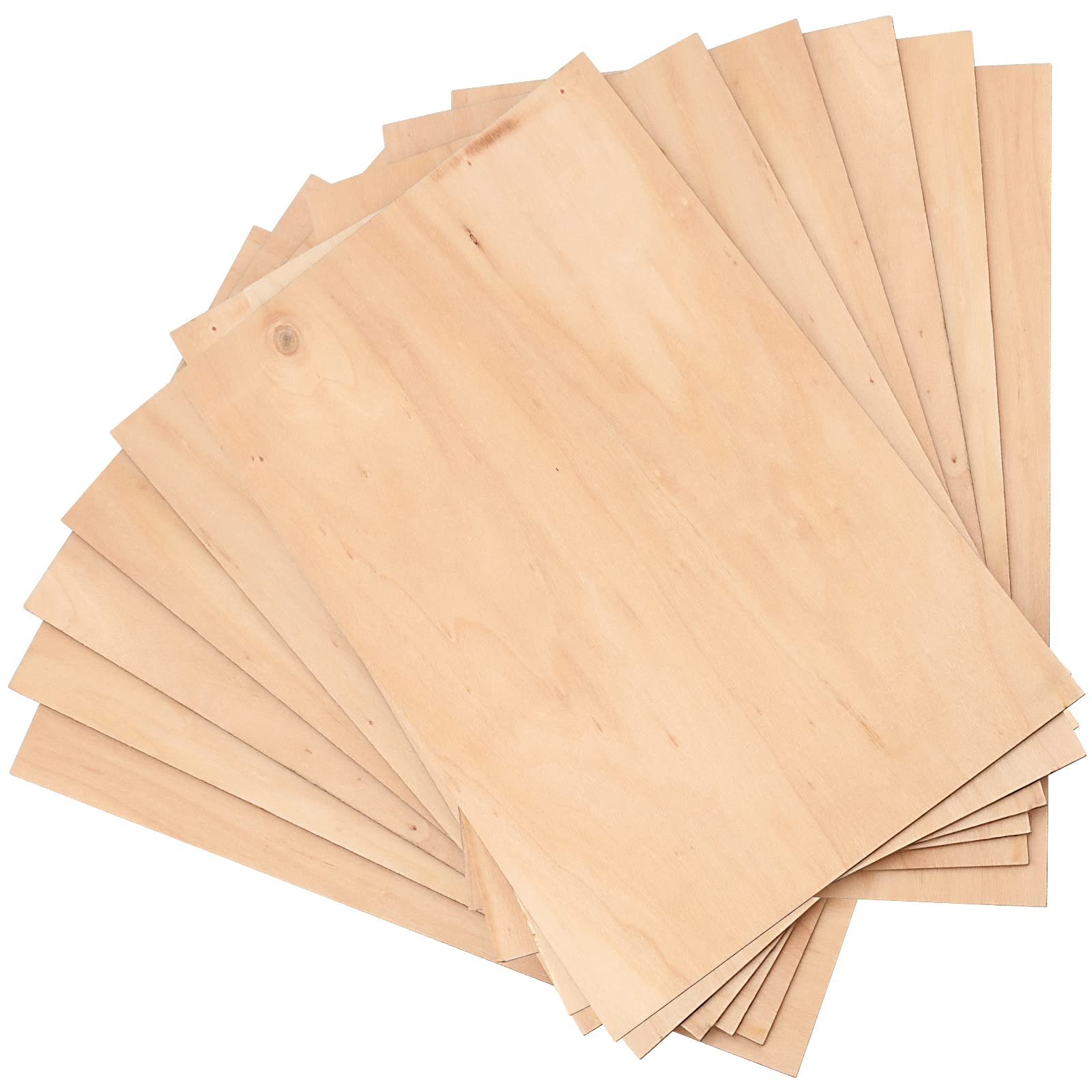 SINJEUN 20 Pack A4 Basswood Sheets, 300 x 220 x 2.5 mm Unfinished Plywood Basswood Board, Thin Plywood Sheets Wooden Cutouts for Crafts,Wood Burning, Home Decor, DIY Projects